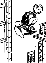coloriage spiderman bondit de murs en murs